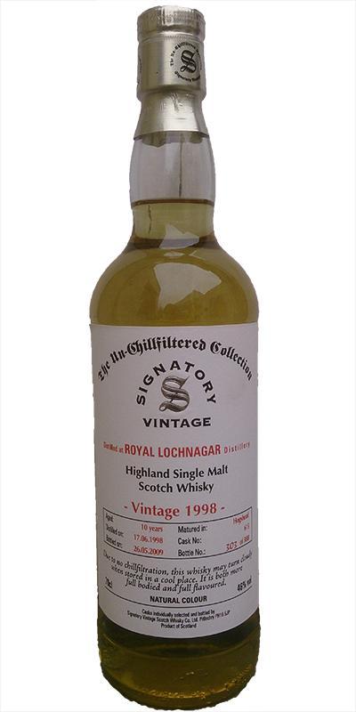 Royal Lochnagar 1998 SV  The Un-Chillfiltered Collection