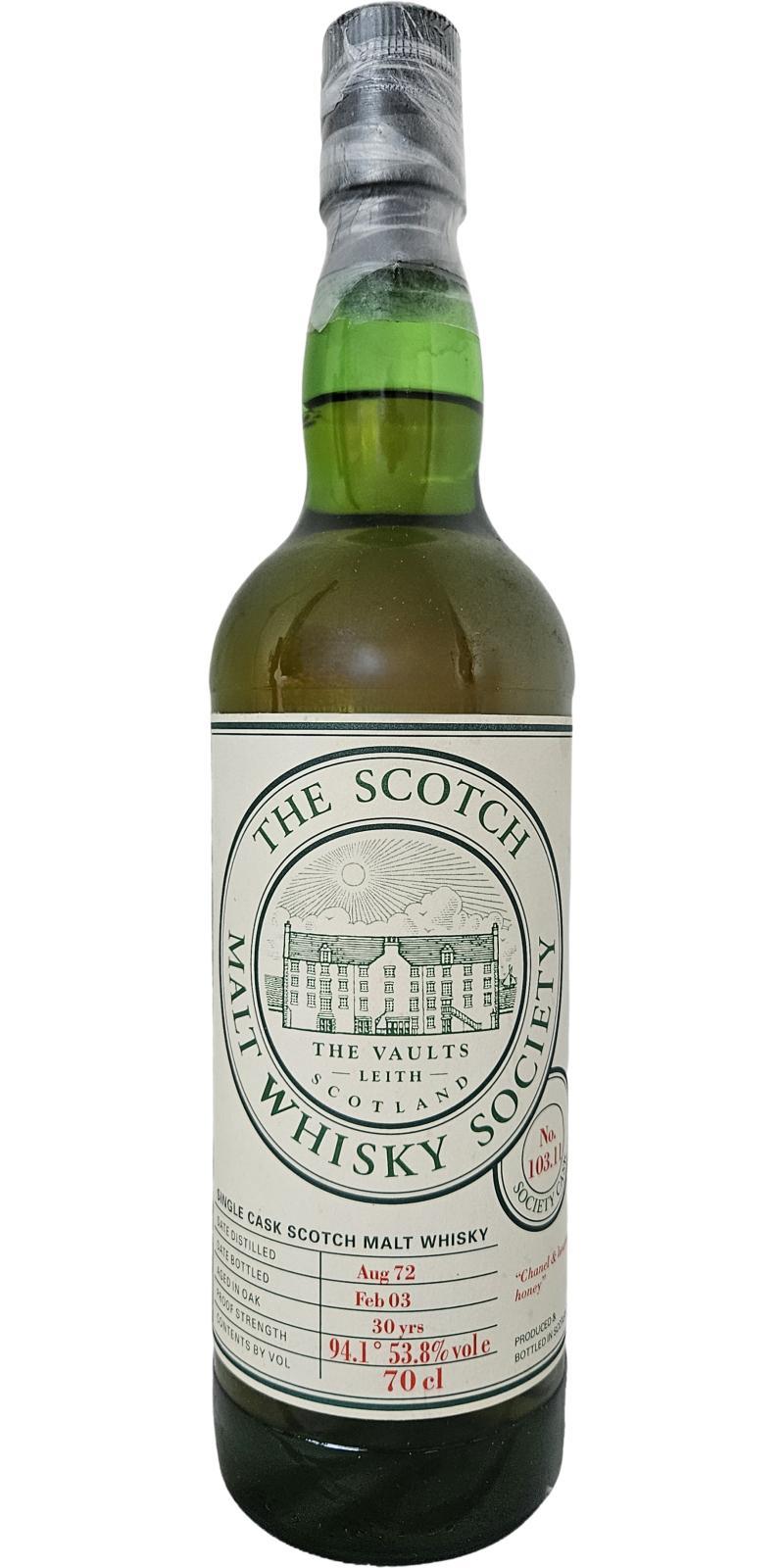 Royal Lochnagar 1972 SMWS 103.11  Chanel & heather honey