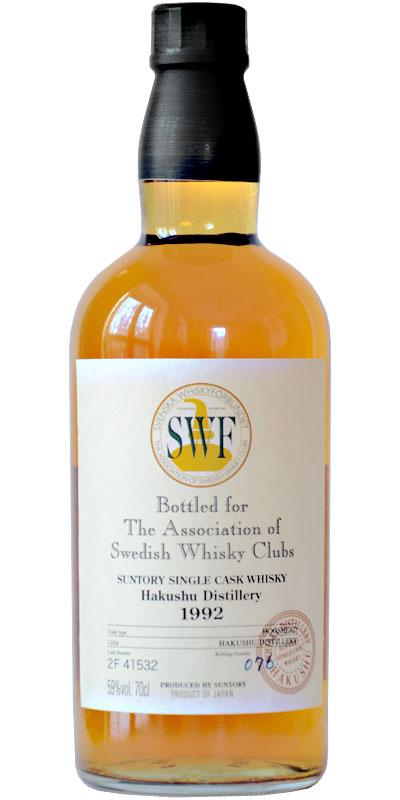 Hakushu 1992  Svenska Whiskyförbundet #12a