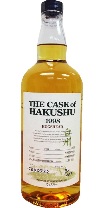 Hakushu 1998  The Cask of Hakushu