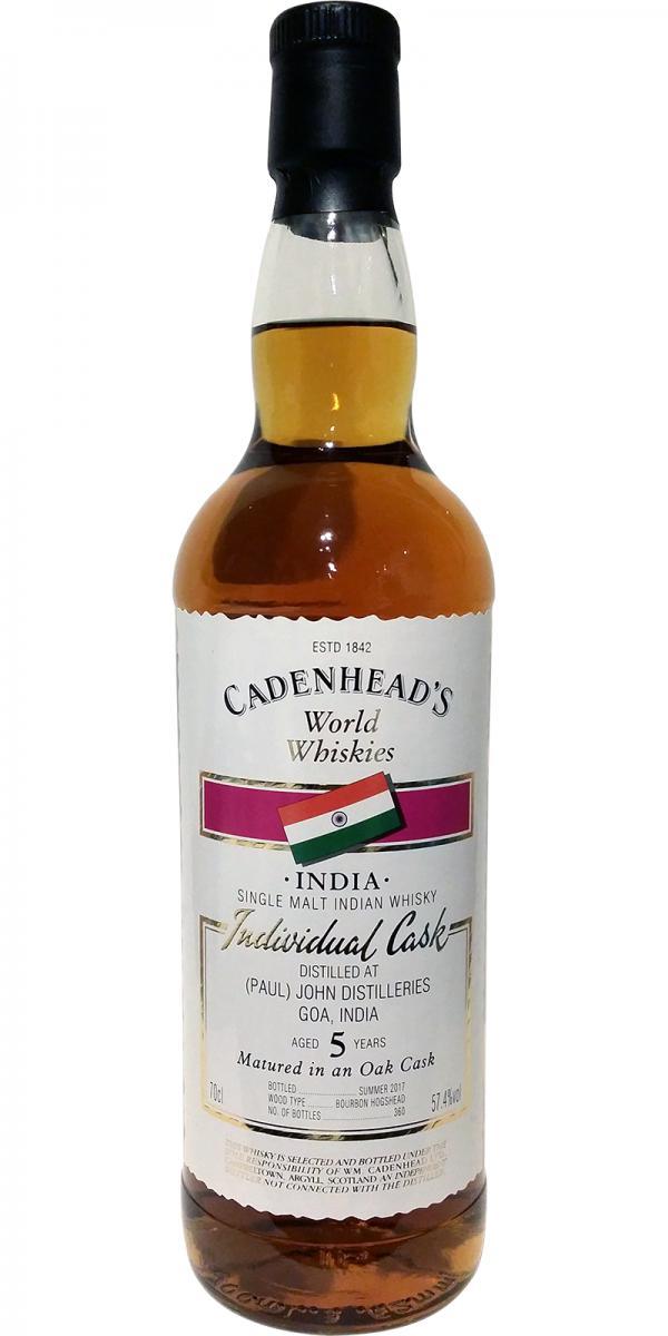 Paul John 05-year-old CA  World Whiskies - Individual Cask