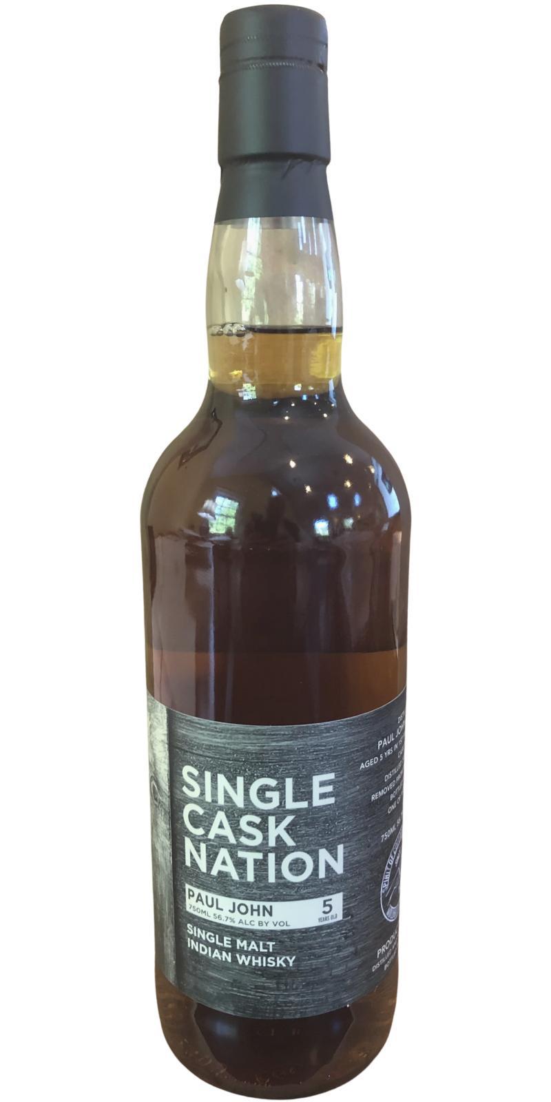 Paul John 2015 JWC  Single Cask Nation