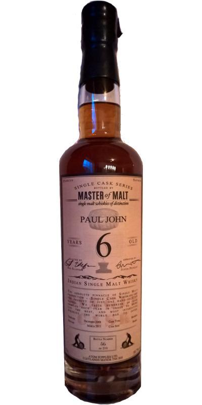 Paul John 2008 MoM  Single Cask Series