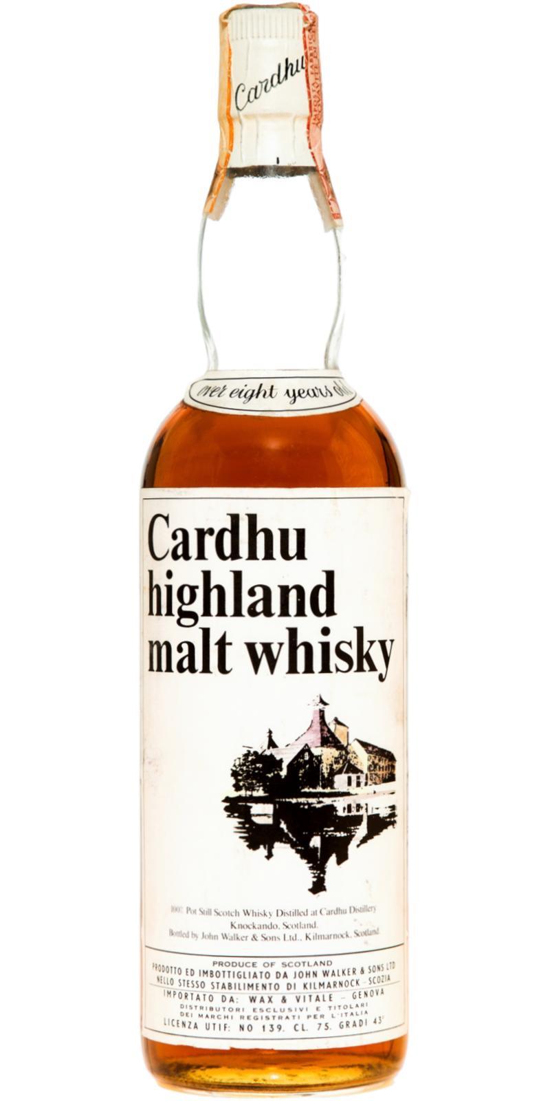 Cardhu 08-year-old highland malt whisky