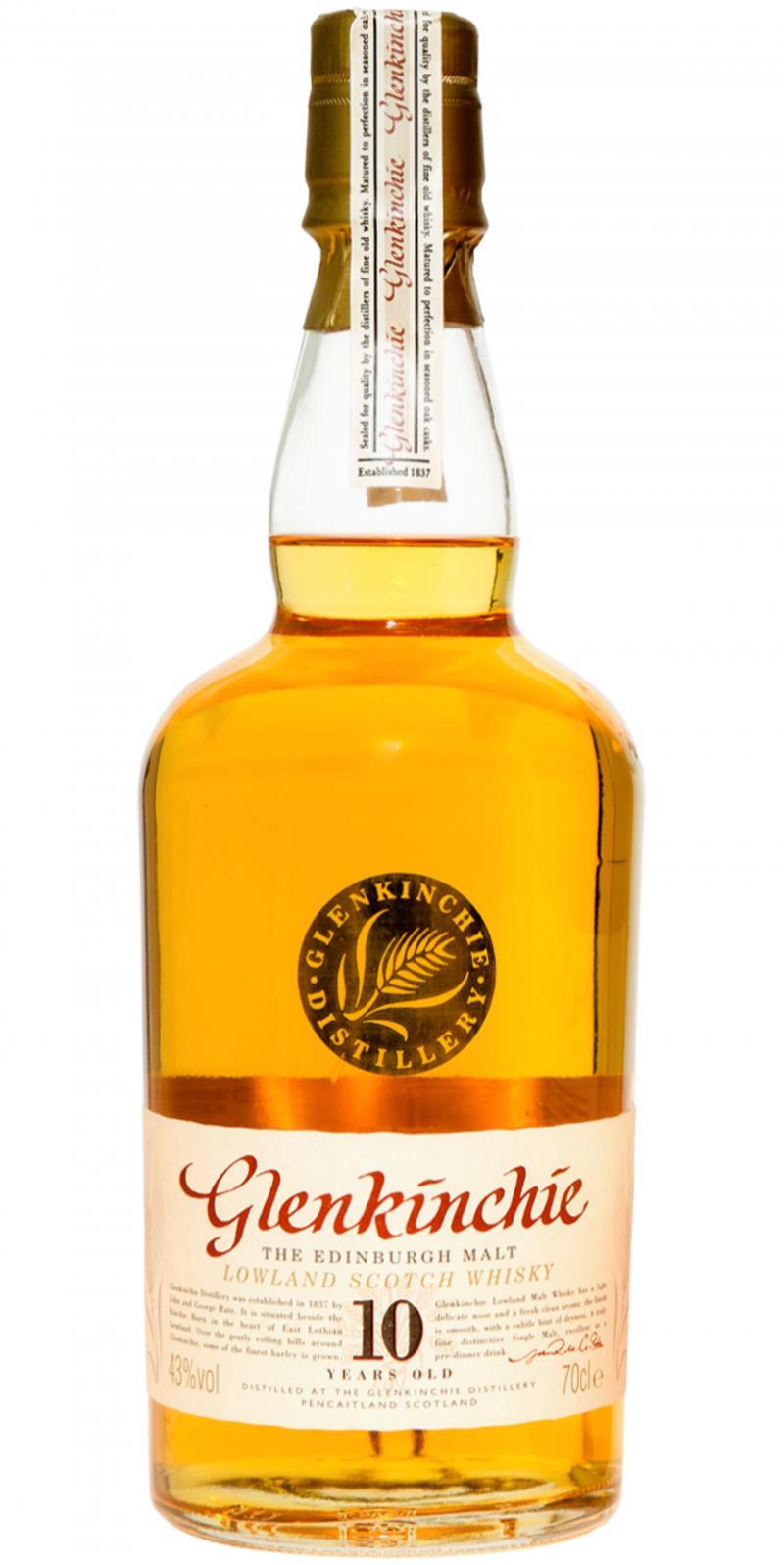 Glenkinchie 10-year-old  The Edinburgh Malt - Old Version