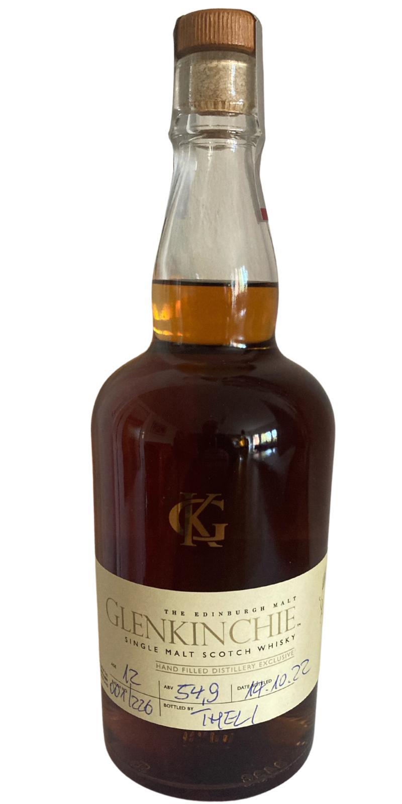 Glenkinchie 12-year-old  Handbottled at Visitor Center