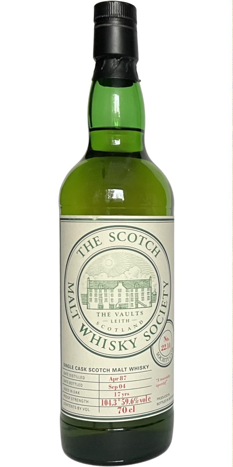 Glenkinchie 1987 SMWS 22.14  A muscular aperitif