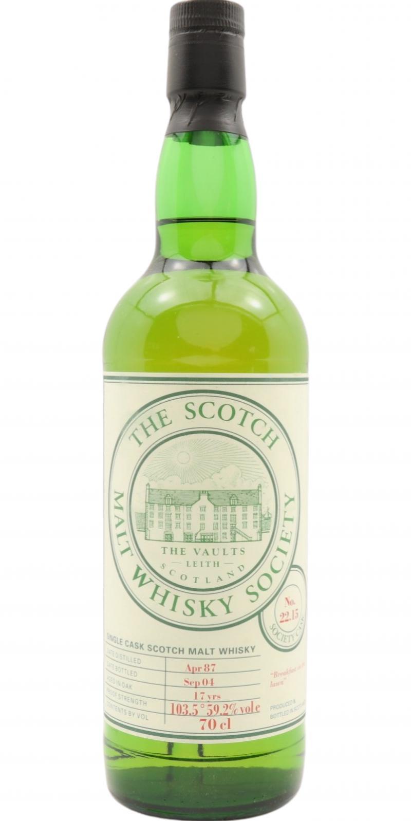 Glenkinchie 1987 SMWS 22.15  Breakfast on the lawn