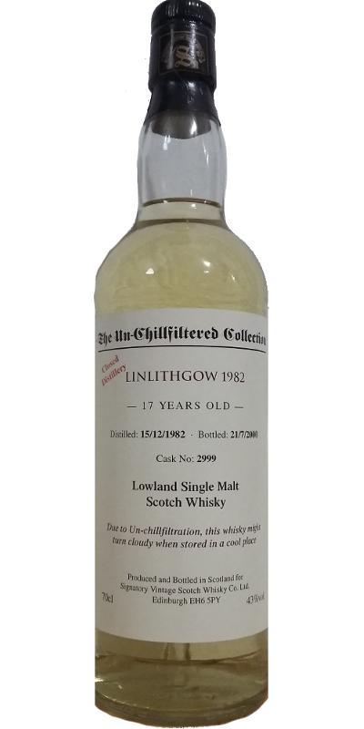 Linlithgow 1982 SV  The Un-Chillfiltered Collection