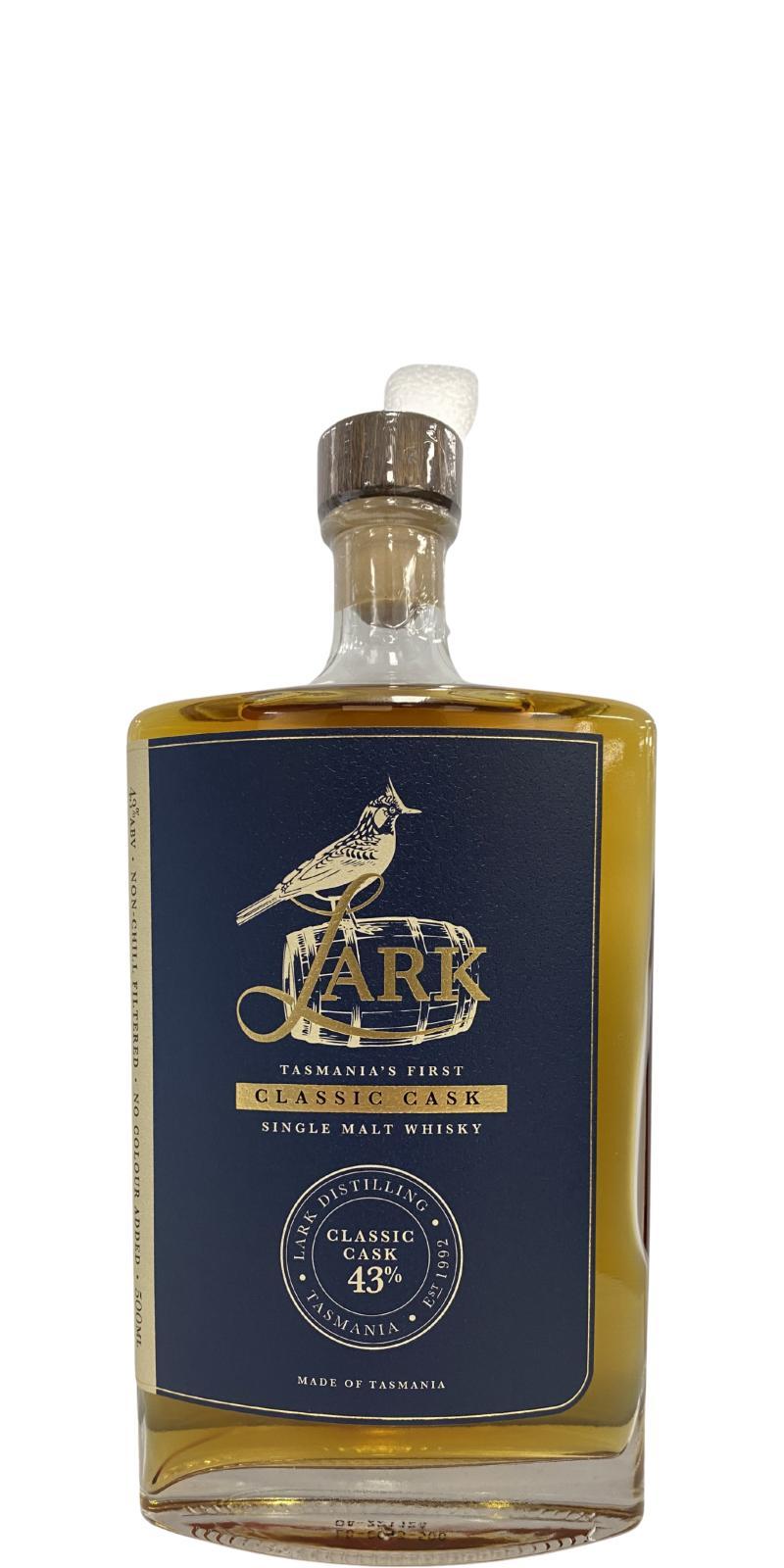 Lark Classic Cask  Tasmania's First Single Malt Whisky