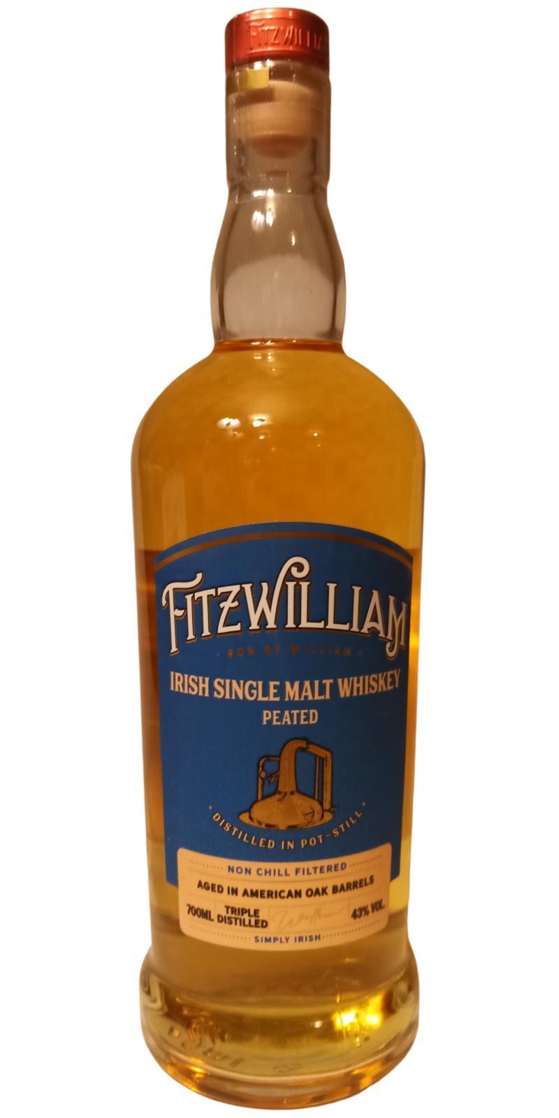 Fitzwilliam Irish Single Malt Whiskey  Peated