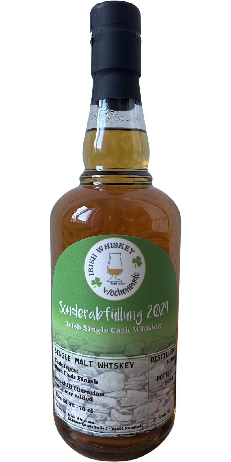 Irish Single Malt Whiskey 2016 IW  Sonderabfüllung 2024
