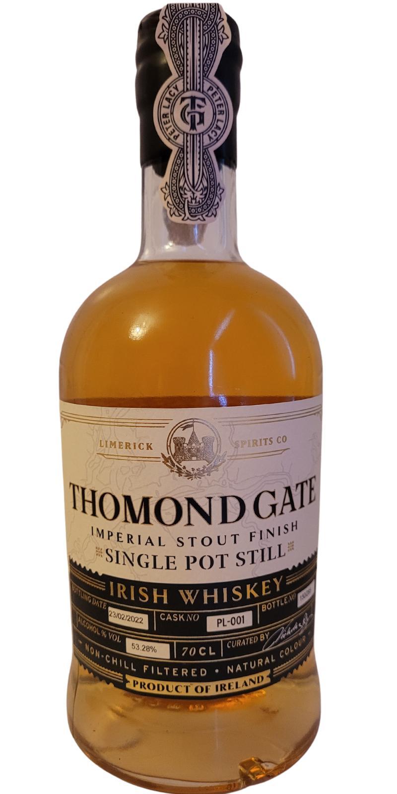 Thomond Gate Peter Lacy – Cask Strength TLS  Departed Spirits of Limerick