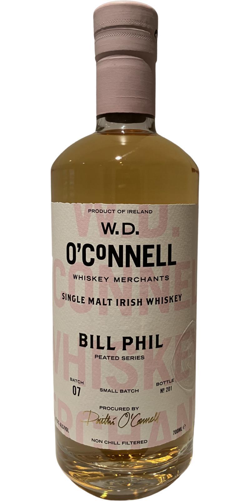 W.D. O'Connell Bill Phil - Peated Series WDO  Single Malt Irish Whiskey