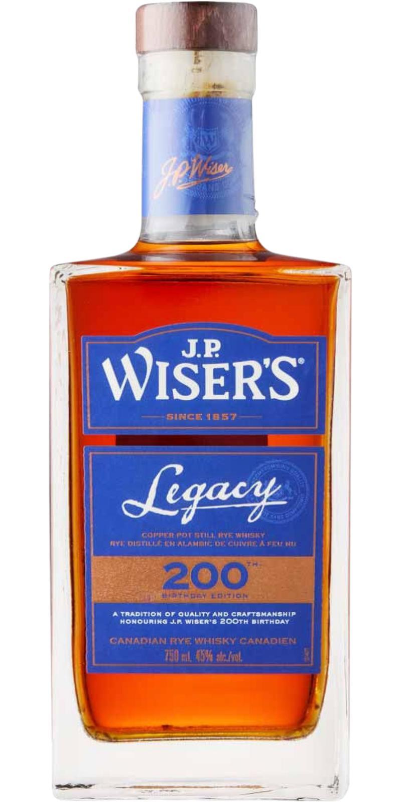 J.P. Wiser's Legacy  200th Birthday edition