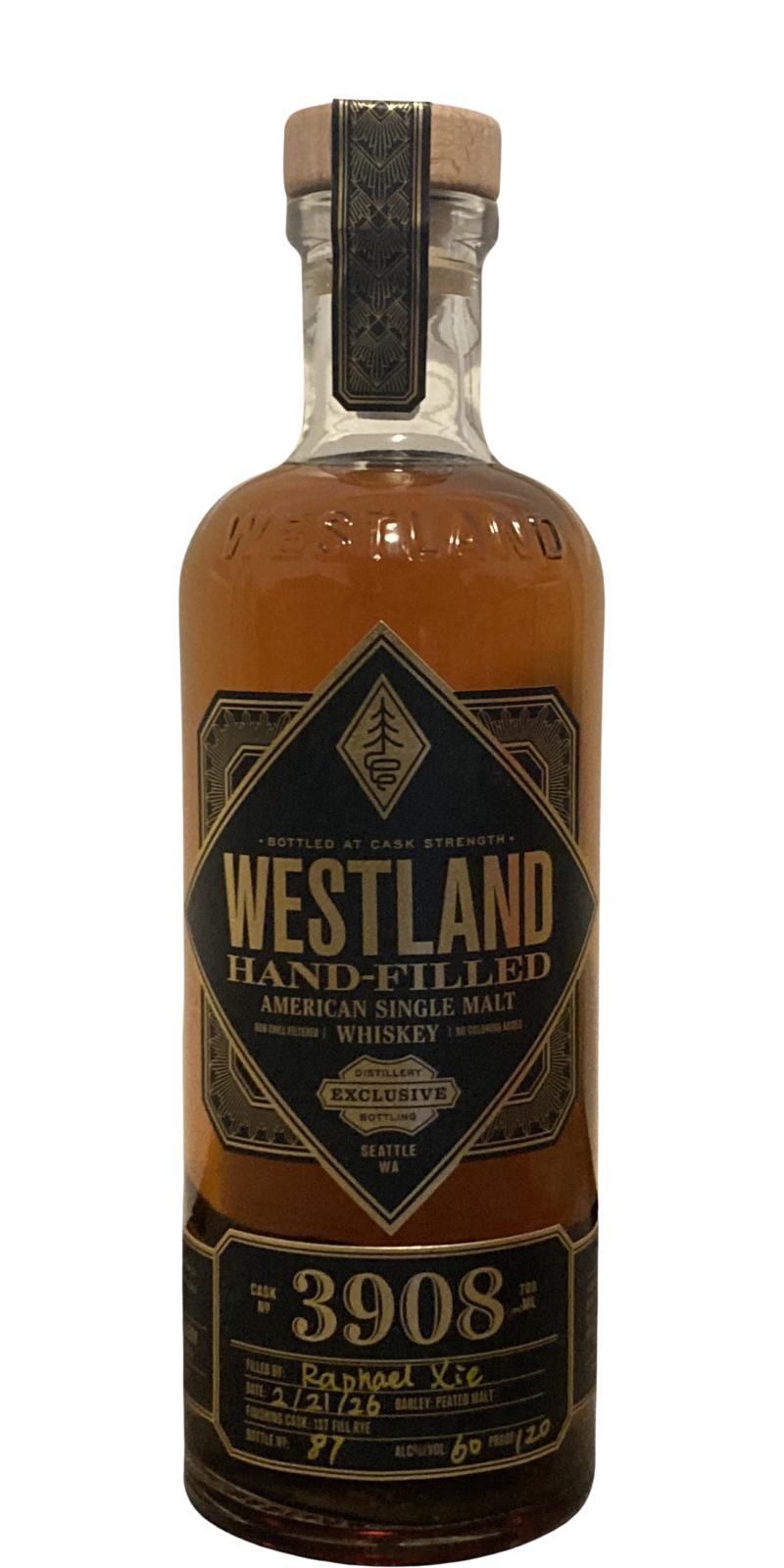 Westland 2016  Single Cask Release - Hand-Filled