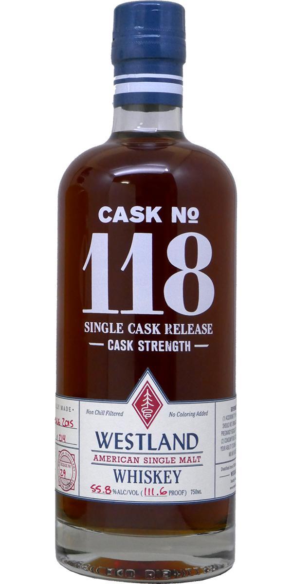 Westland Cask No. 118  Single Cask Release