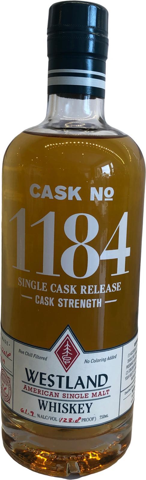 Westland Cask No. 1184  Single Cask Release
