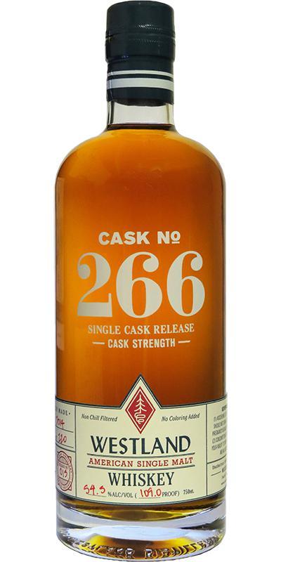 Westland Cask No. 266  Single Cask Release