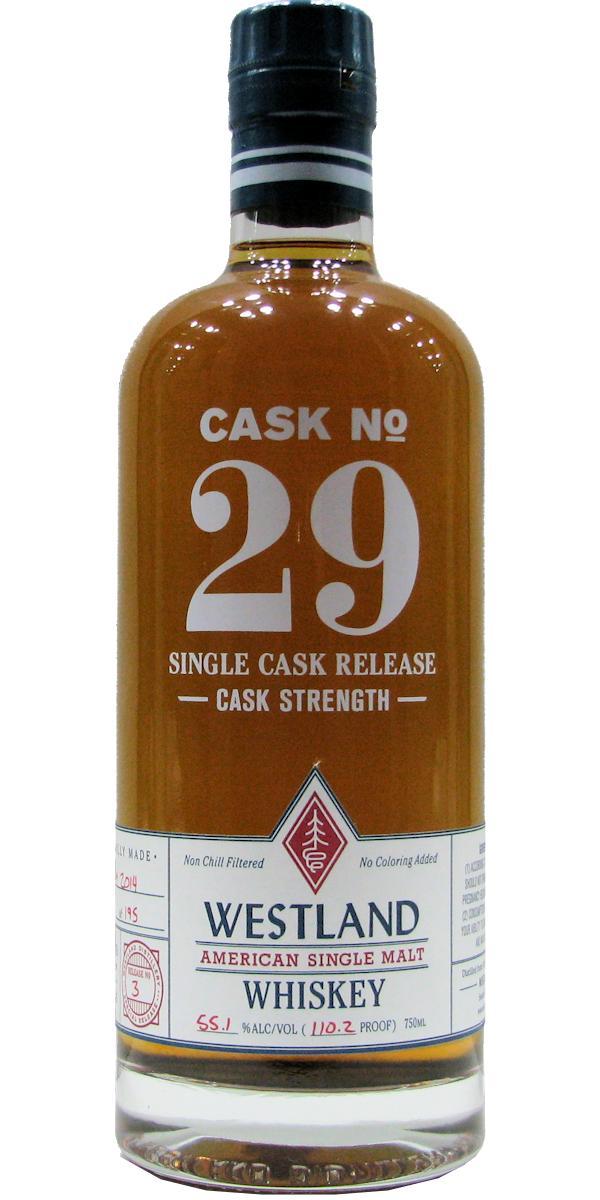 Westland Cask No. 29  Single Cask Release