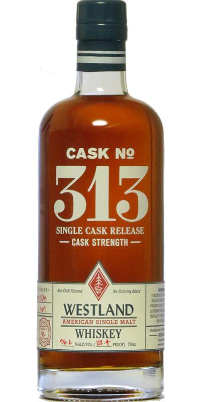Westland Cask No. 313  Single Cask Release