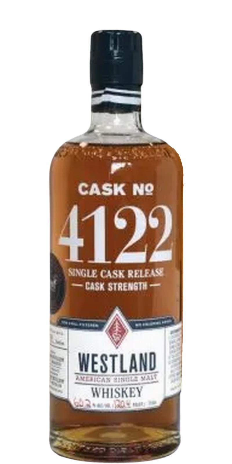 Westland Cask No. 4122  Single Cask Release