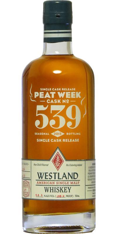 Westland Cask No. 539  Single Cask Release