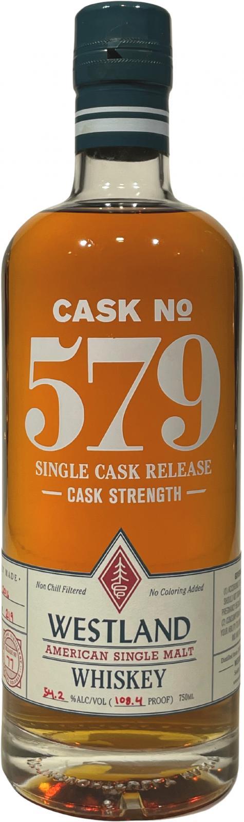 Westland Cask No. 579  Single Cask Release