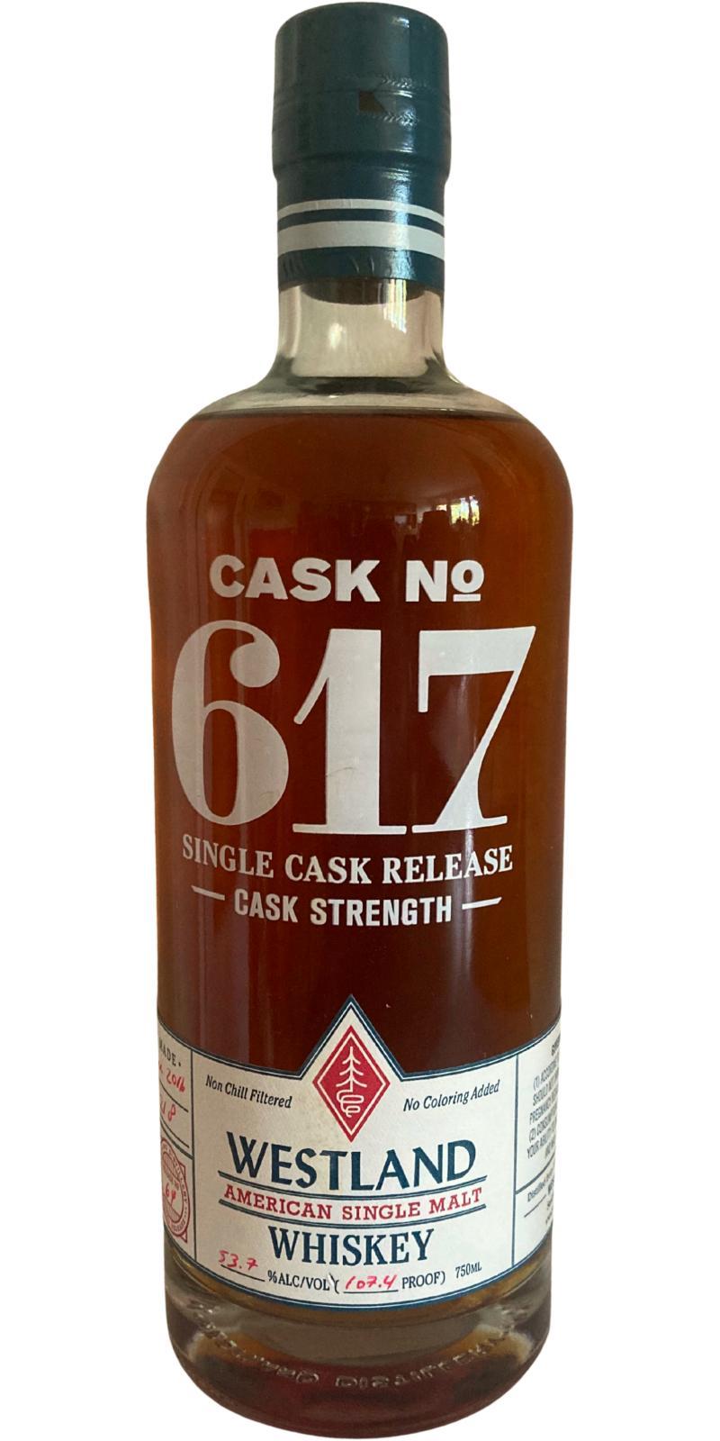 Westland Cask No. 617