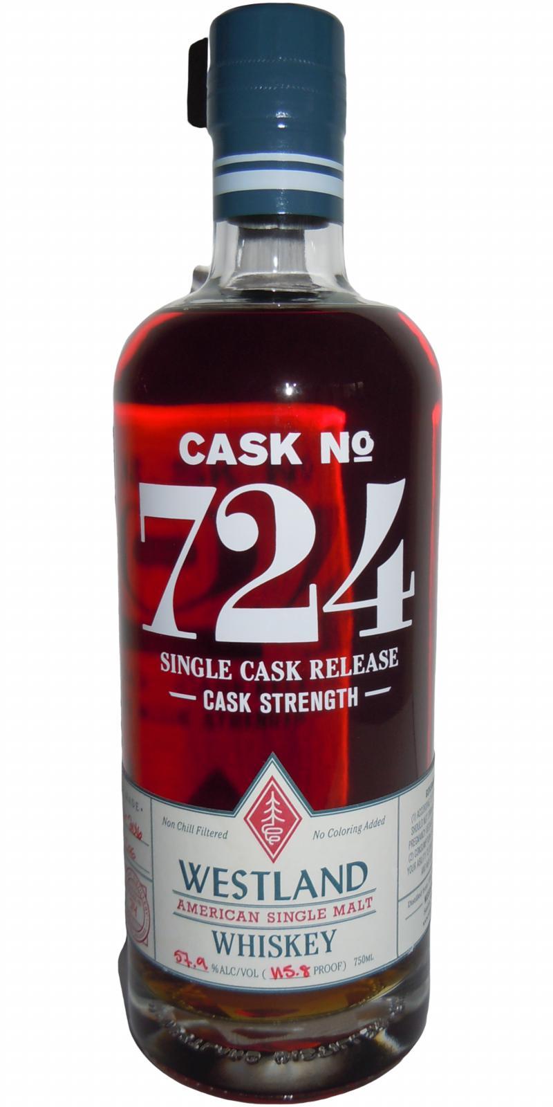 Westland Cask No. 724  Single Cask Release
