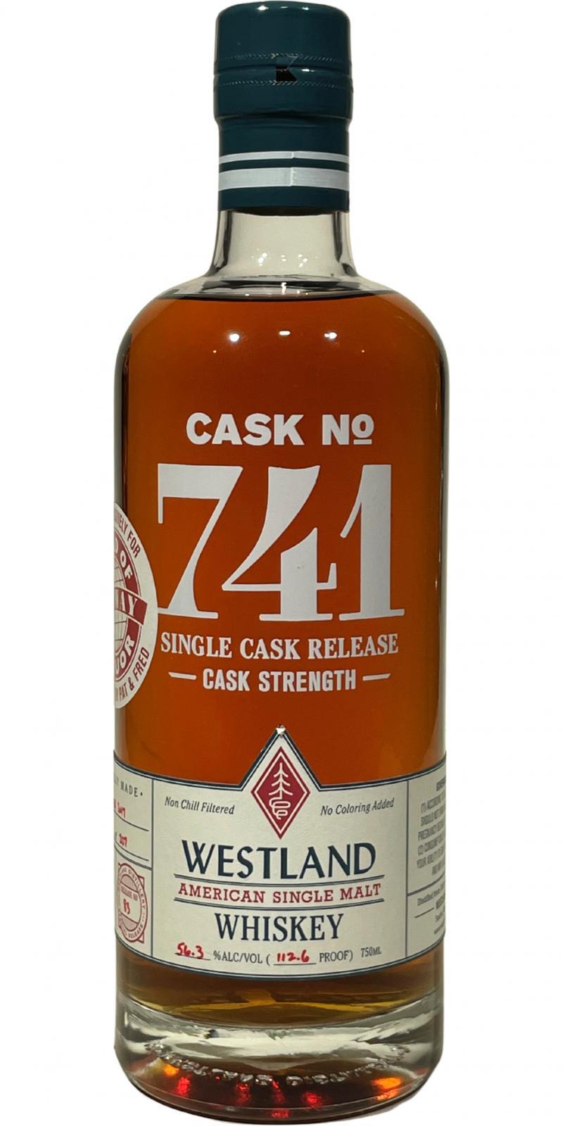 Westland Cask No. 741  Single Cask Release