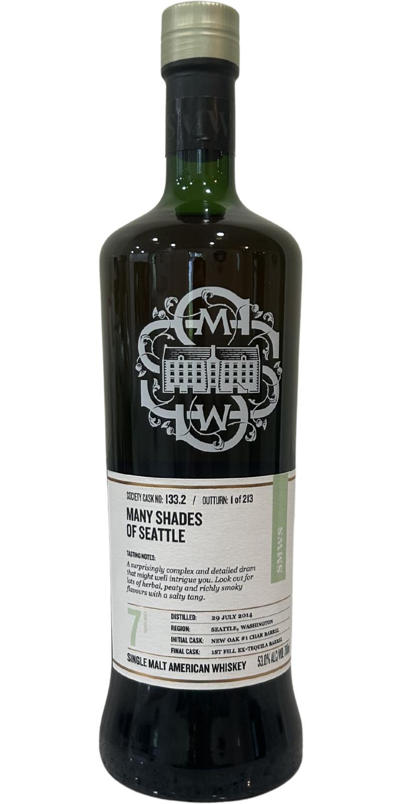 Westland 2014 SMWS 133.2  Many Shades of Seattle