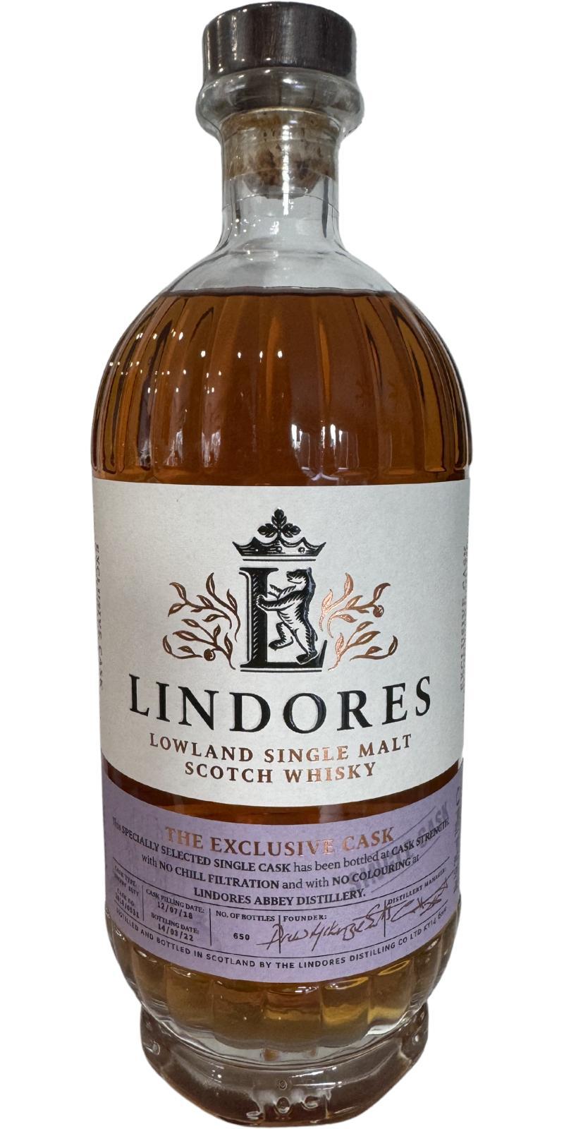 Lindores Abbey 2018  The Exclusive Cask