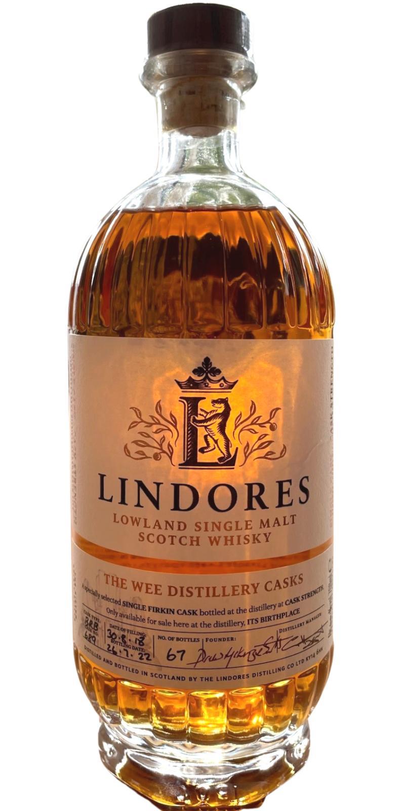 Lindores Abbey 2018  The Wee Distillery Casks