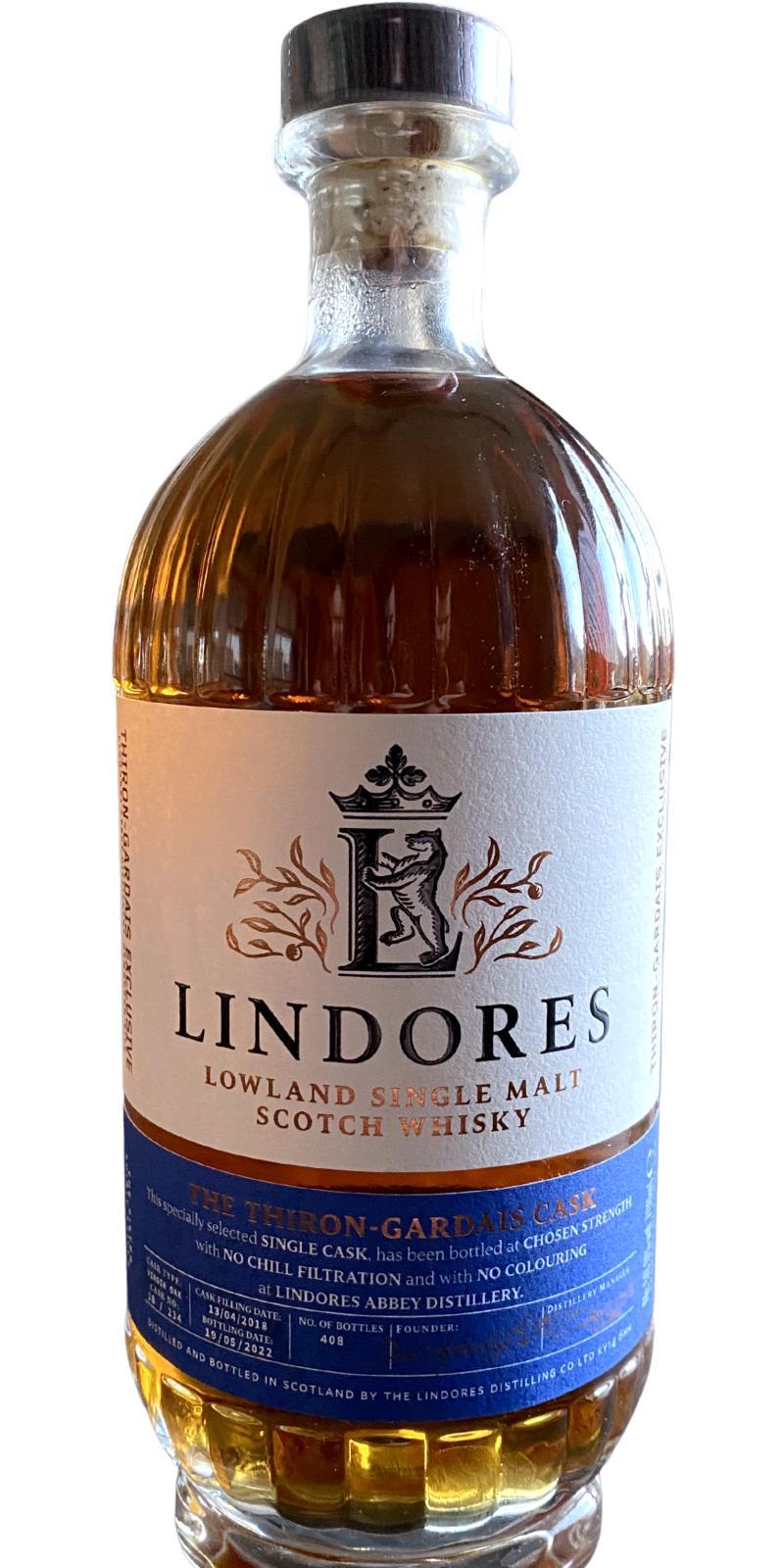 Lindores Abbey 2018  The Thiron-Gardais cask