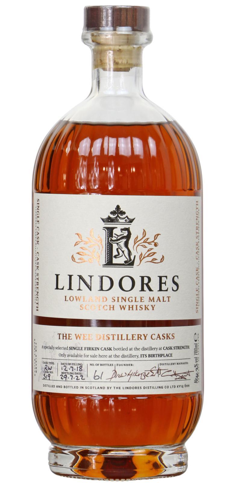 Lindores Abbey 2018  The Wee Distillery Casks