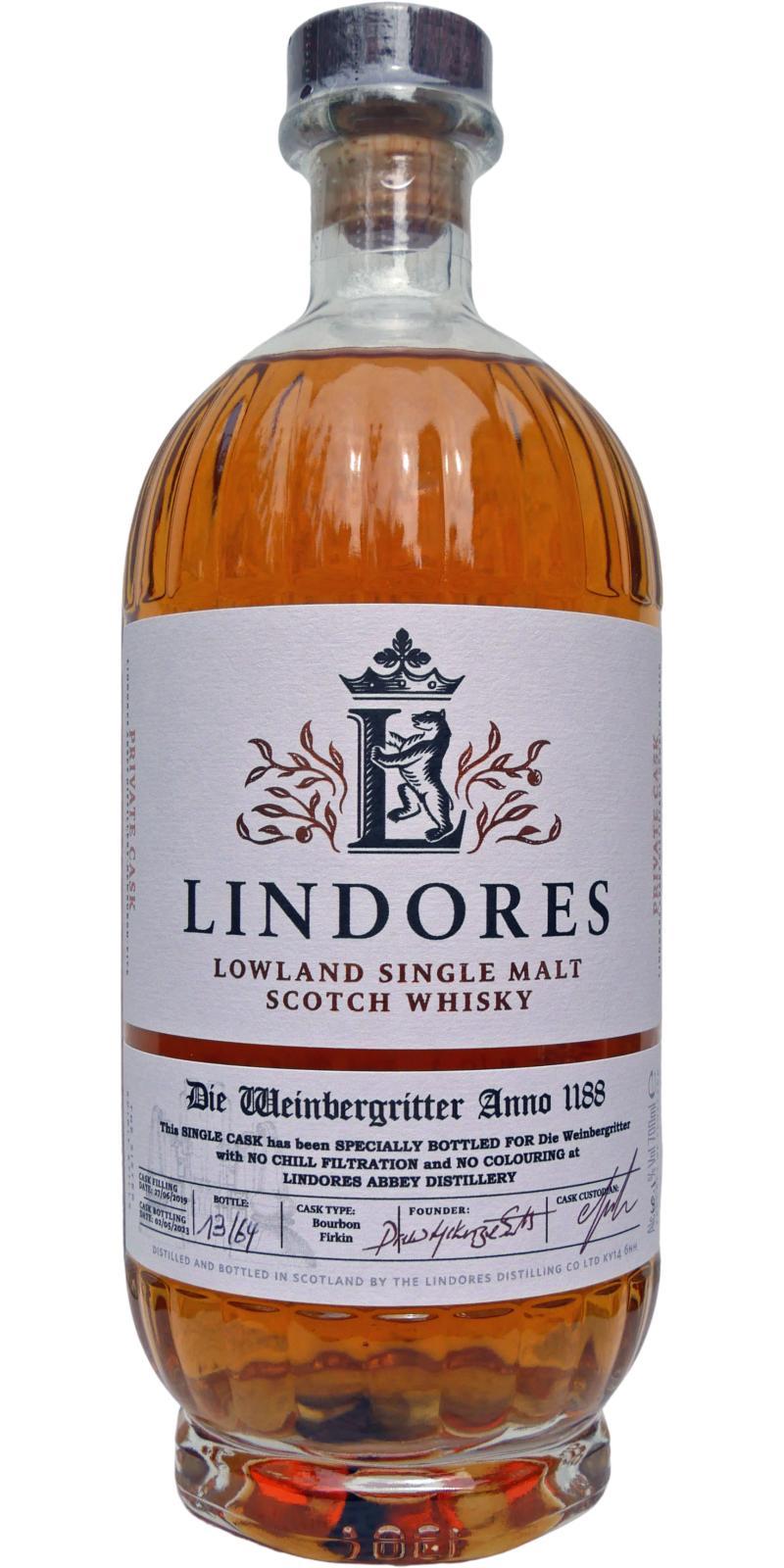 Lindores Abbey 2019  Private Cask "Die Weinbergritter Anno 1188"