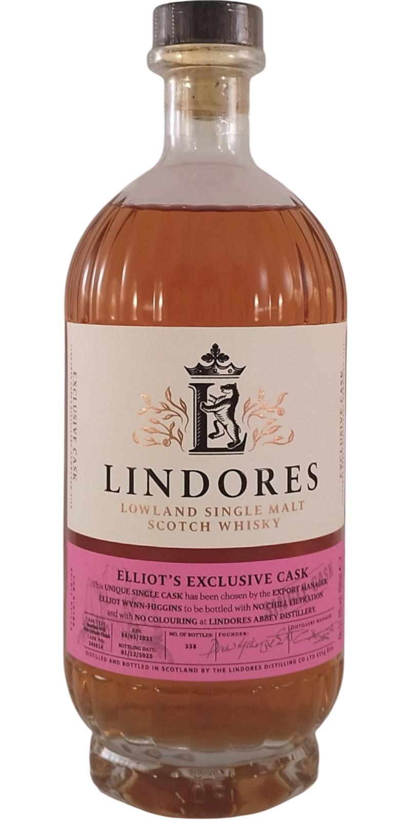 Lindores Abbey 2021  Elliot's Exclusive Cask