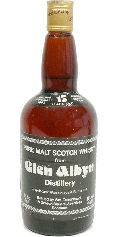 Glen Albyn 1963 CA  Dumpy Bottle
