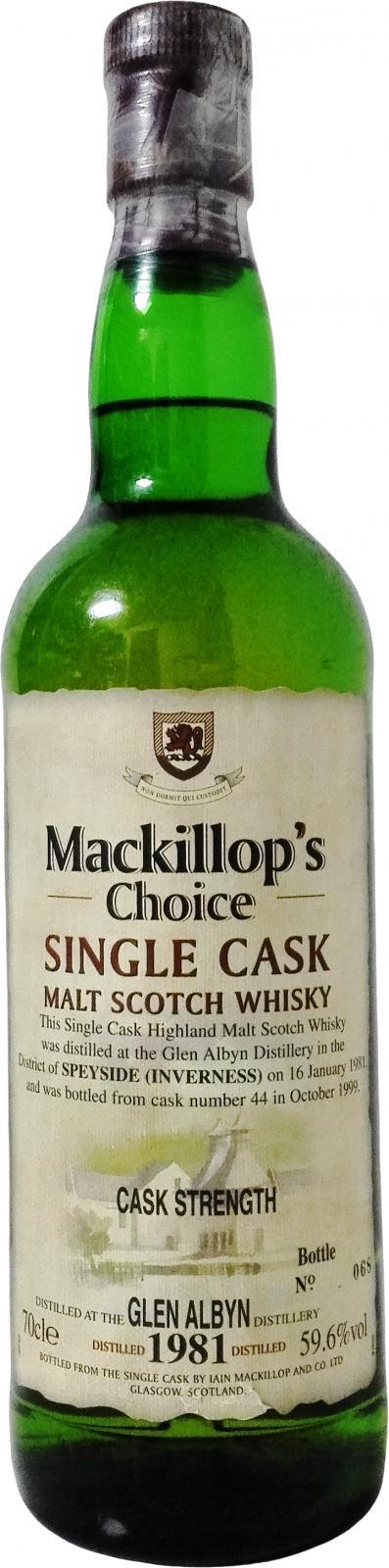 Glen Albyn 1981 McC  Single Cask - Cask Strength