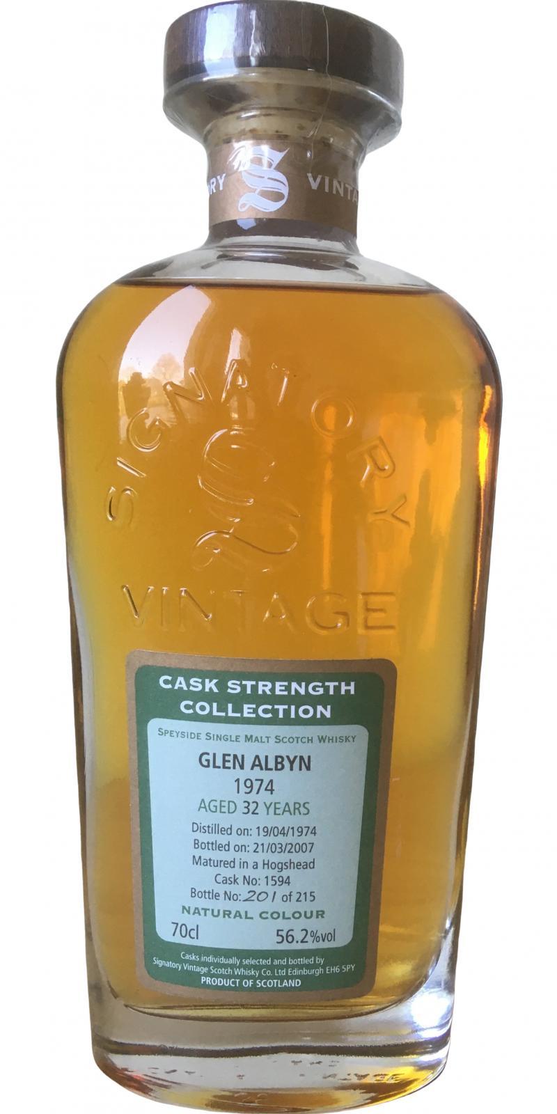 Glen Albyn 1974 SV  Cask Strength Collection