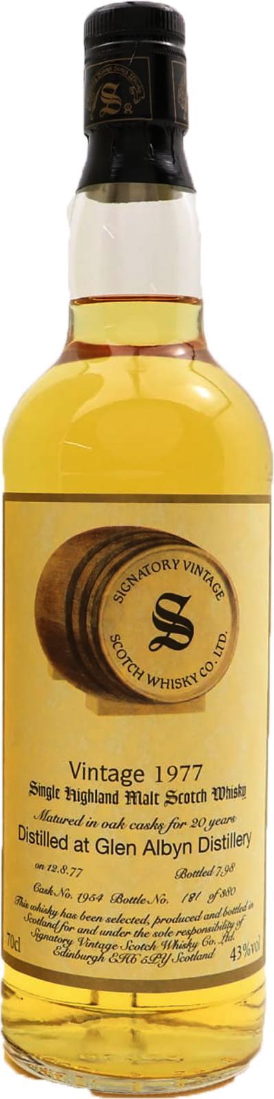 Glen Albyn 1977 SV  Vintage Collection