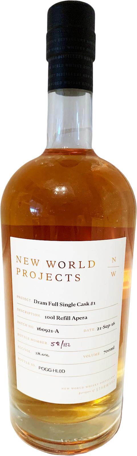 New World Projects Dram Full Single Cask#1