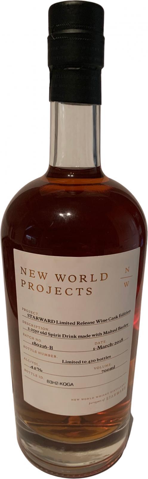 New World Projects Starward Limited Release Wine Cask Edition