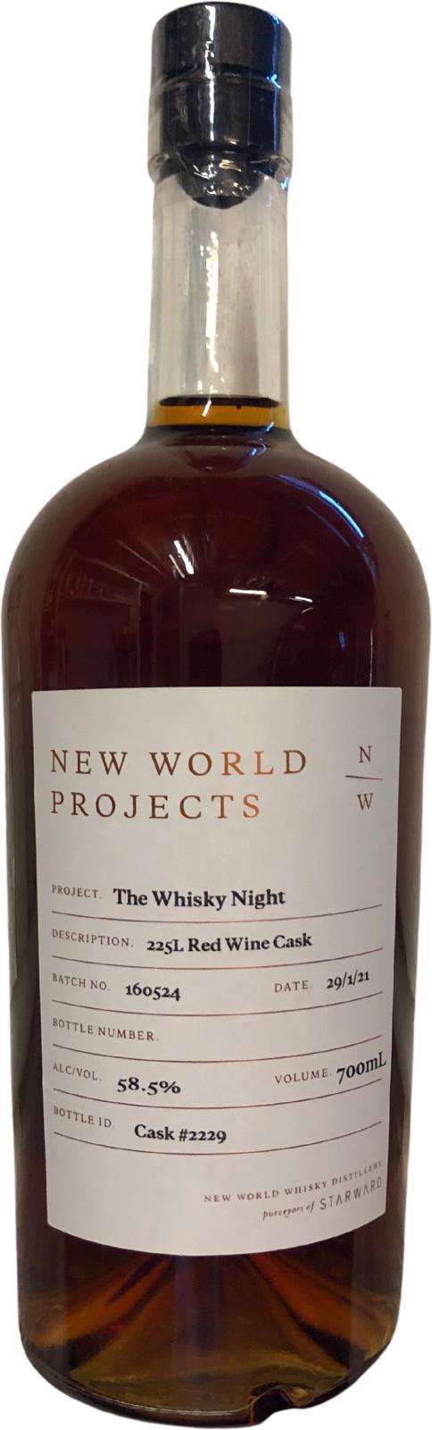 New World Projects The Whisky Night Red Wine Cask  New World Projects