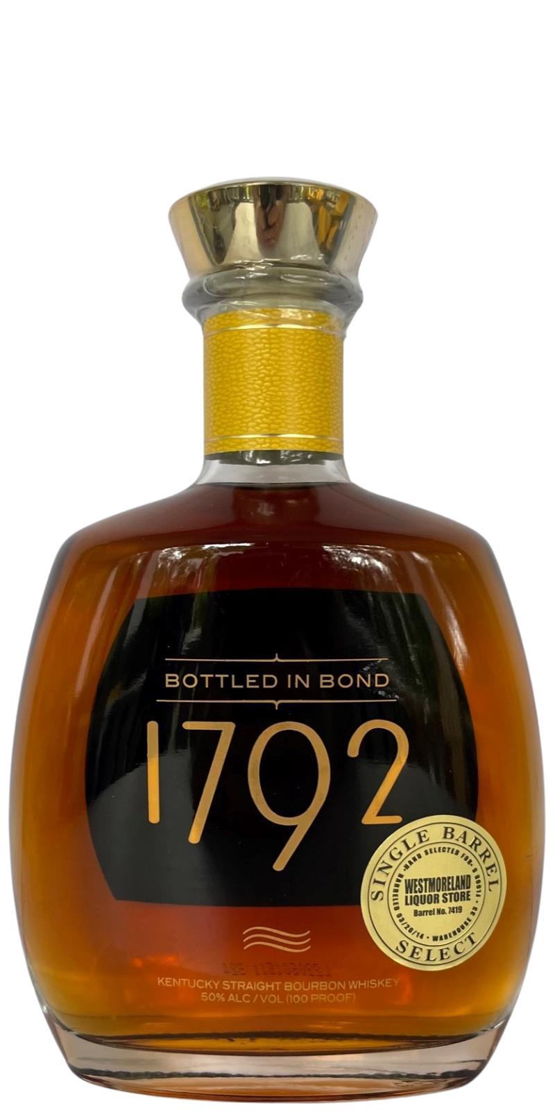1792 Bottled in Bond Single Barrel Select