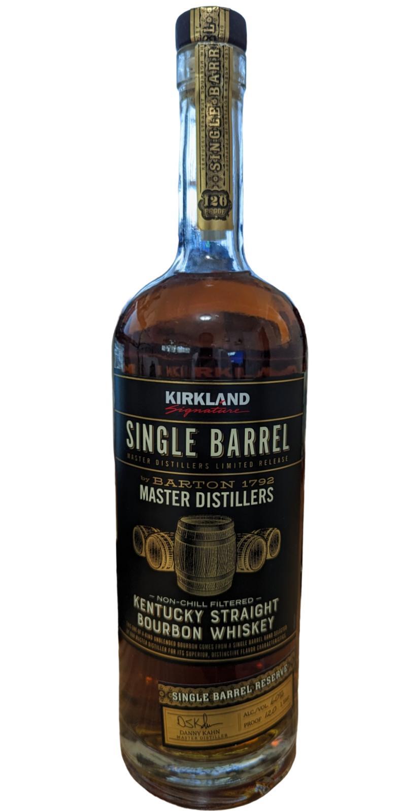 Kirkland Signature Single Barrel Reserve Kentucky Straight Bourbon Whiskey