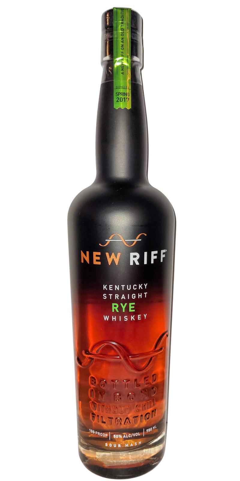 New Riff 2017  Kentucky Straight Rye Whiskey - Bottled in Bond