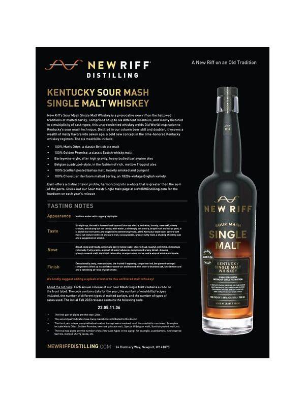 New Riff 07-year-old  Sour Mash Single Malt