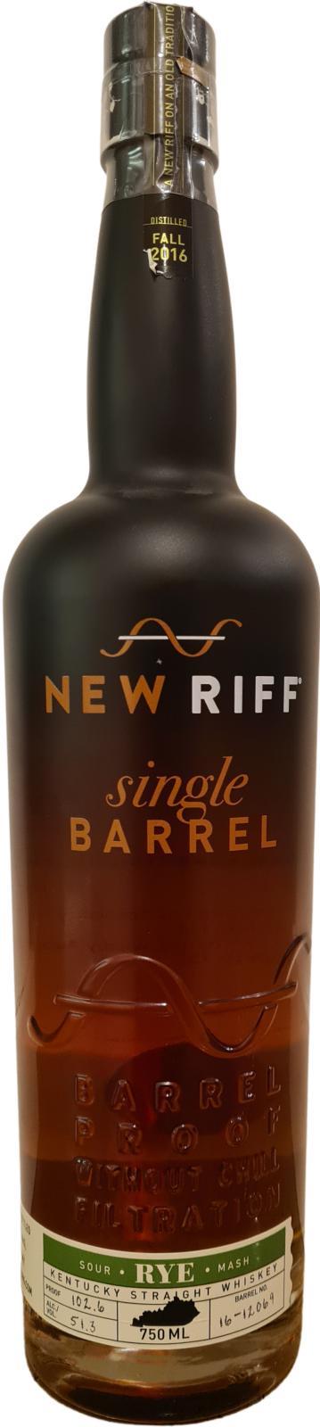 New Riff 2016  Single Barrel Rye
